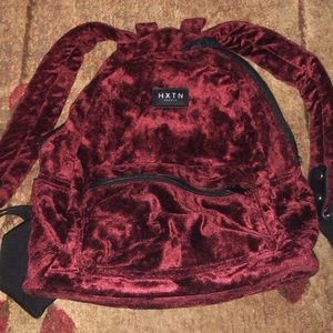 red velvet small backpack